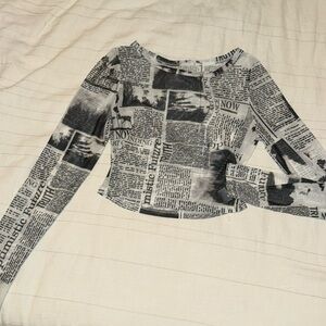 Newspaper mesh long sleeve